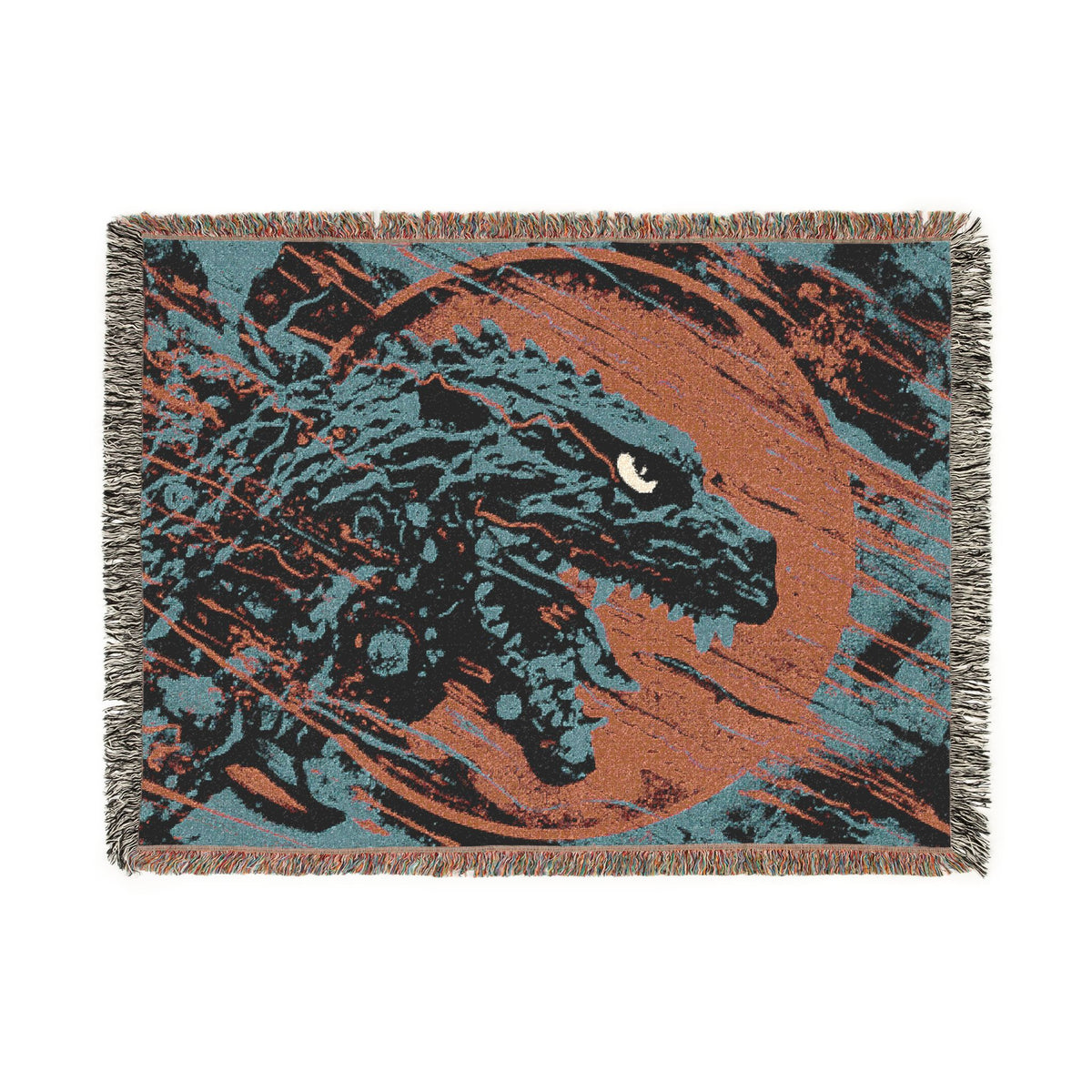 J. Bannon "Destroyer Of Worlds: Red & Blue" Woven Blanket