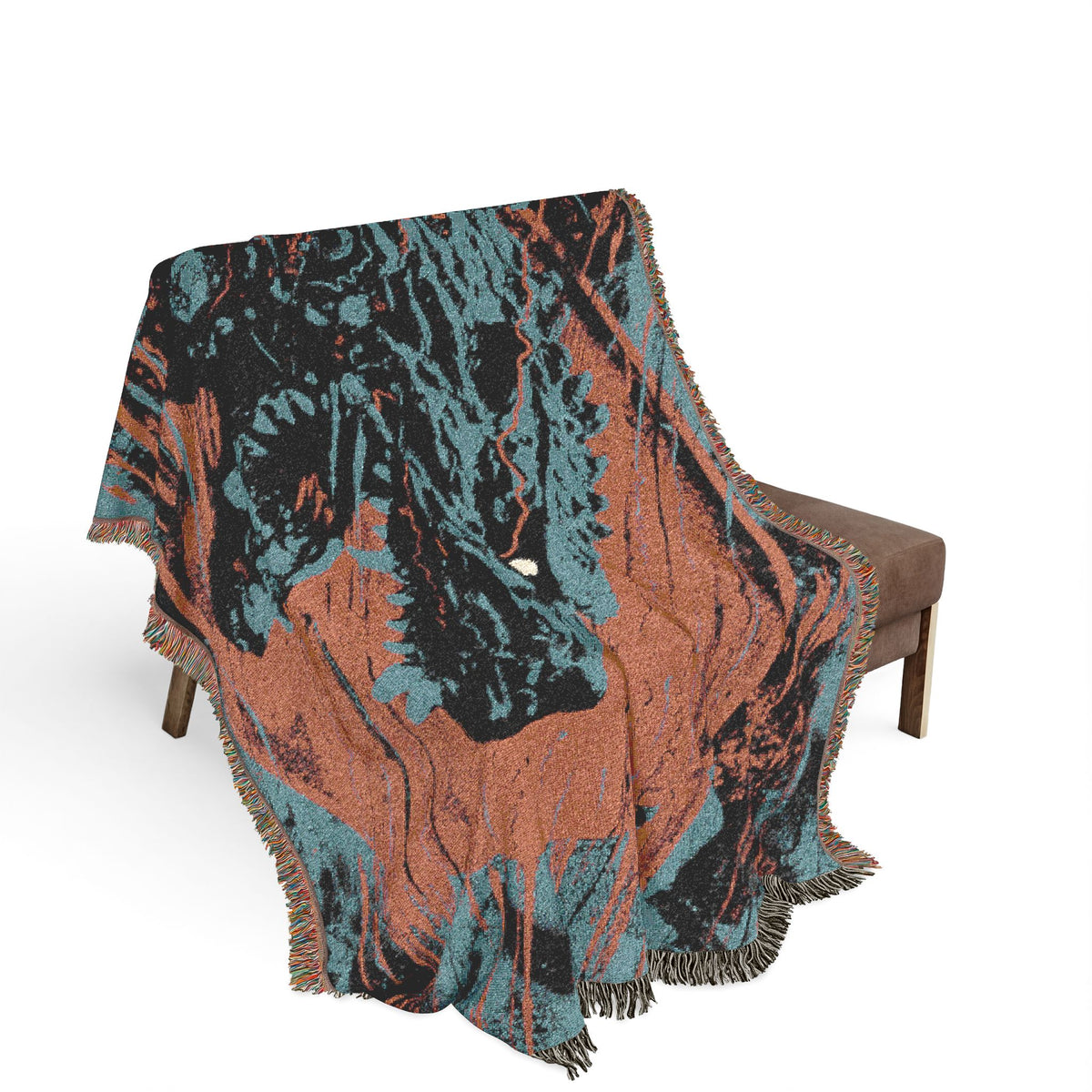 J. Bannon "Destroyer Of Worlds: Red & Blue" Woven Blanket