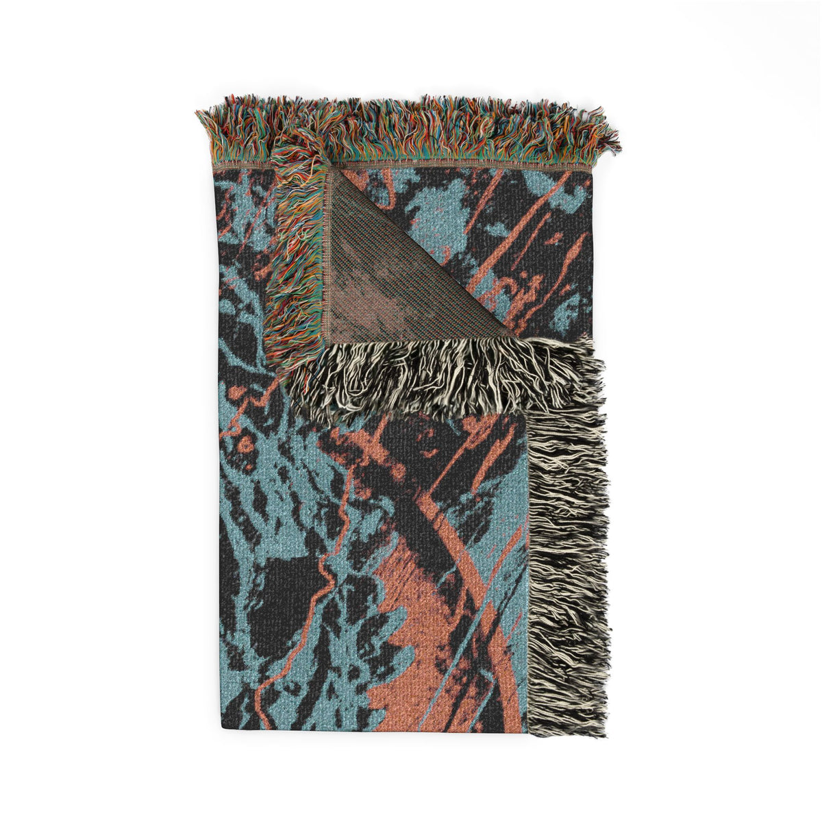J. Bannon "Destroyer Of Worlds: Red & Blue" Woven Blanket