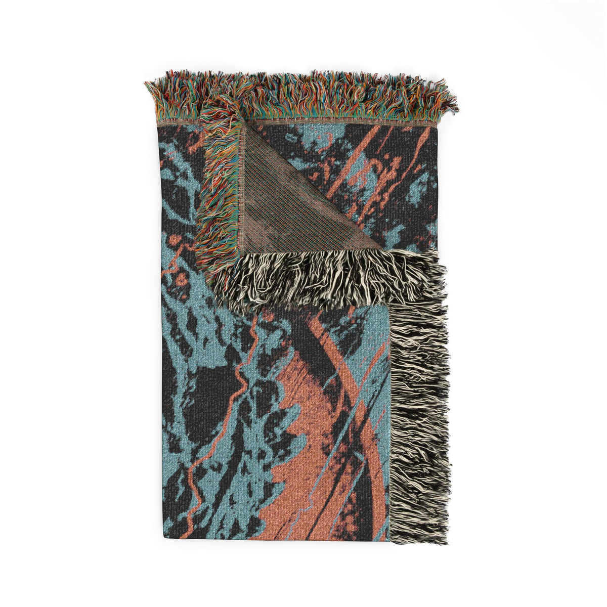 J. Bannon "Destroyer Of Worlds: Red & Blue" Woven Blanket