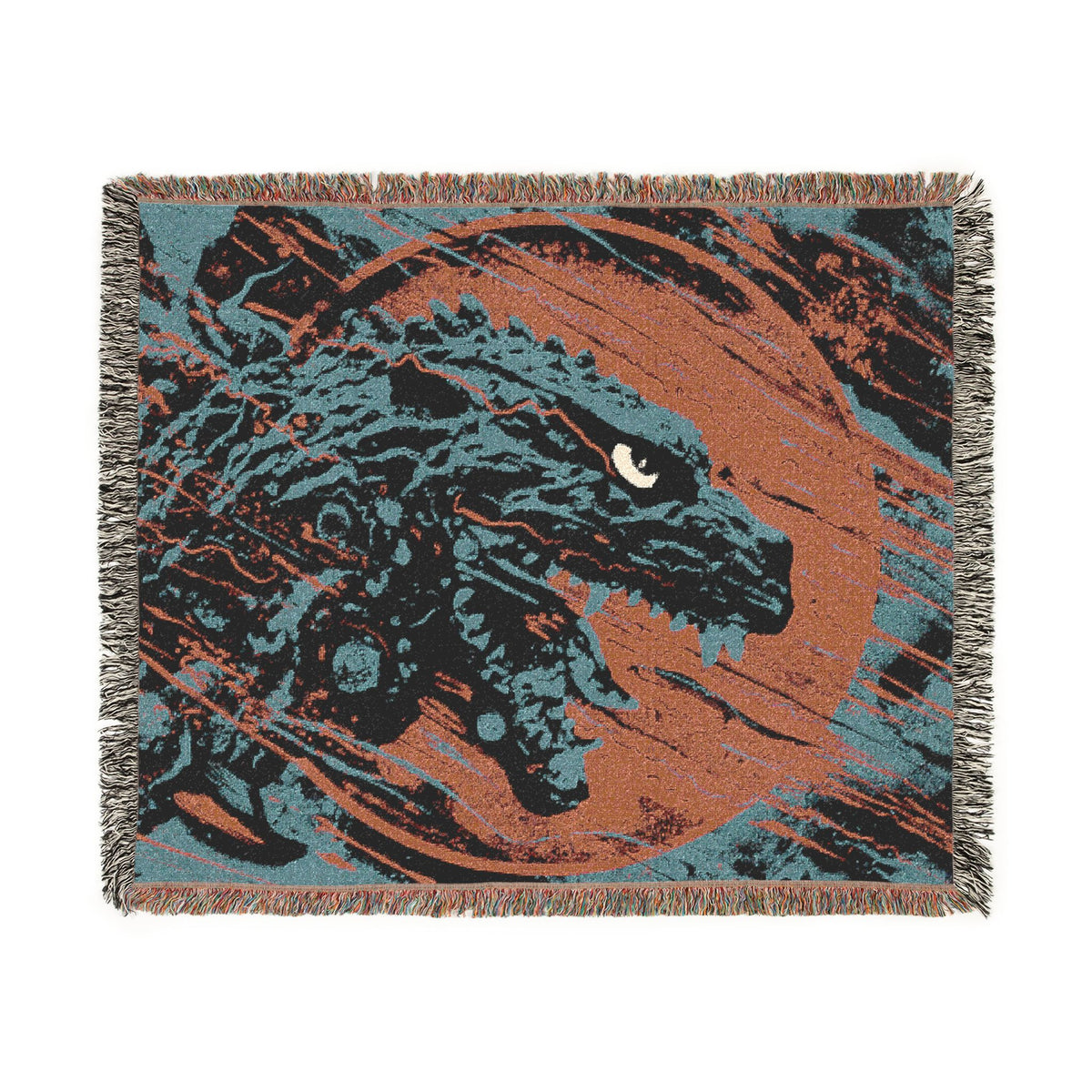 J. Bannon "Destroyer Of Worlds: Red & Blue" Woven Blanket