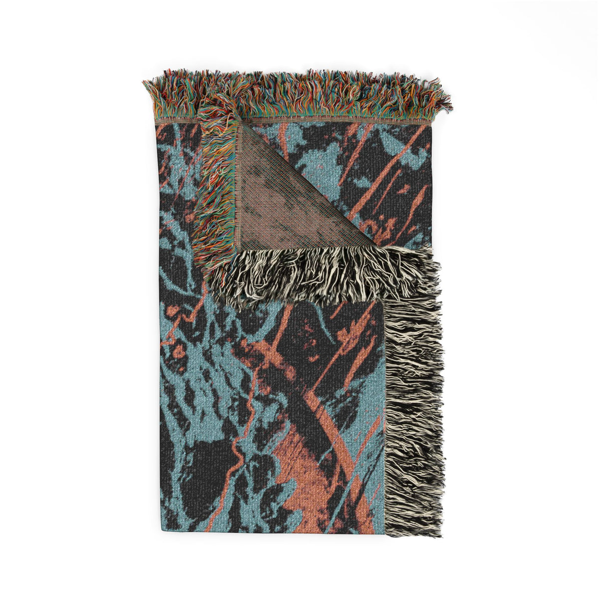 J. Bannon "Destroyer Of Worlds: Red & Blue" Woven Blanket
