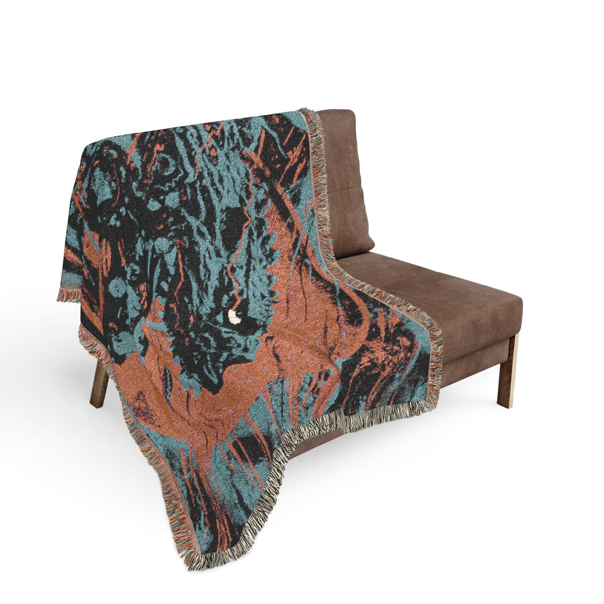 J. Bannon "Destroyer Of Worlds: Red & Blue" Woven Blanket