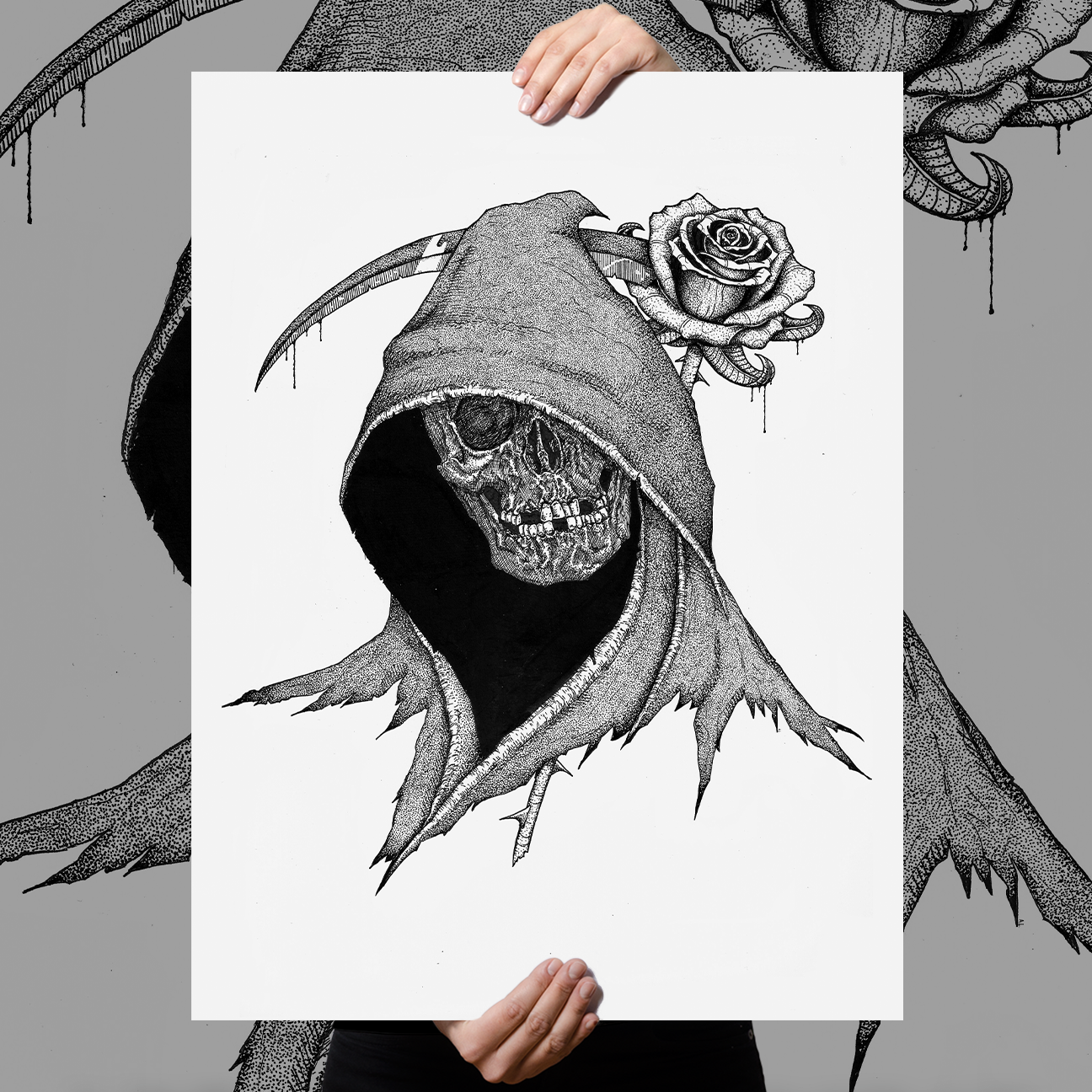 Anthony Lucero "Reaper And Rose" Giclee Print