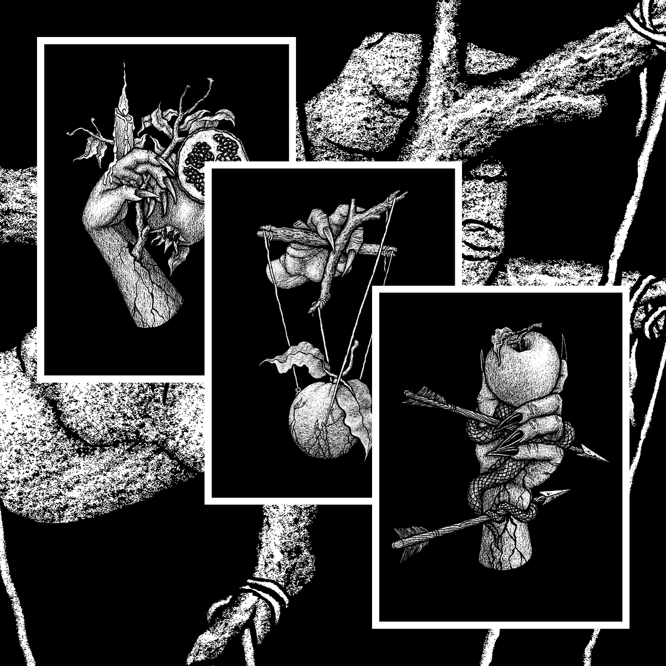 Dylan Garrett Smith "The Pain" Mini Print Set of 3