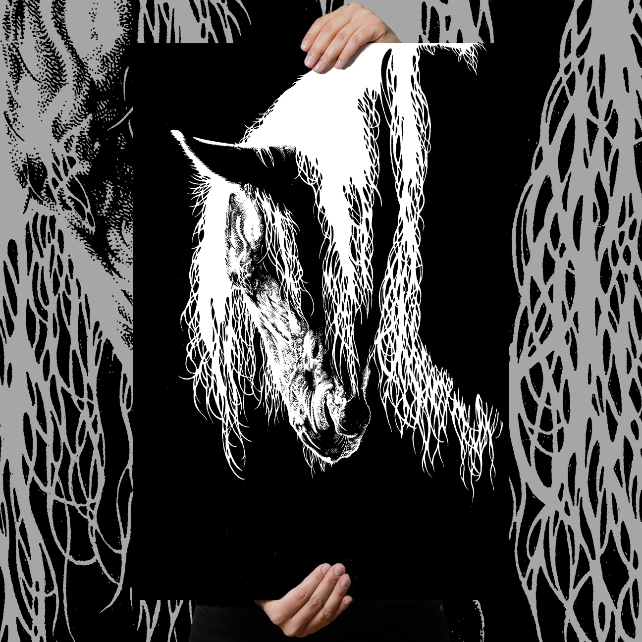 Fajar Allanda "Dark Horse" Giclee Print