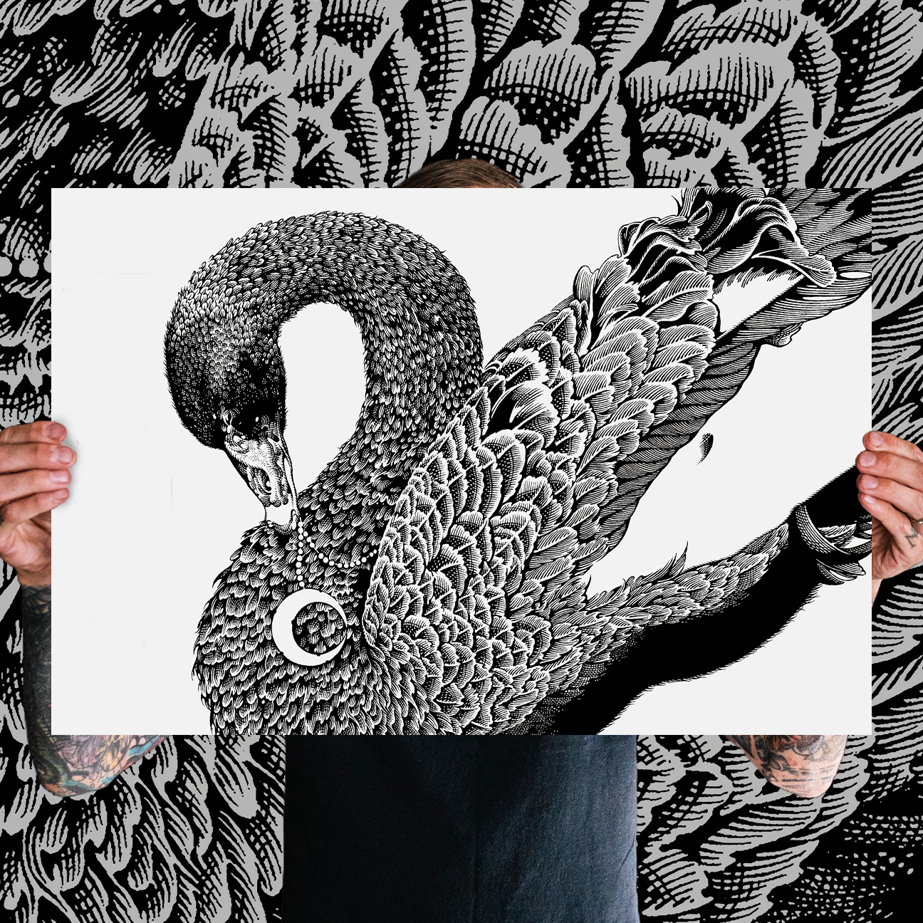 Fajar Allanda "Black Swan" Giclee Print