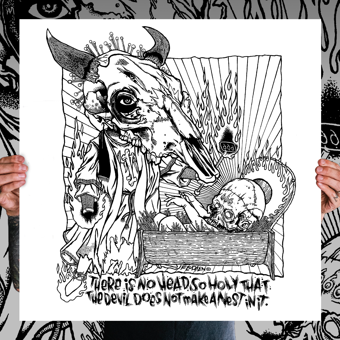 Florian Bertmer "No Head So Holy" Giclee Print