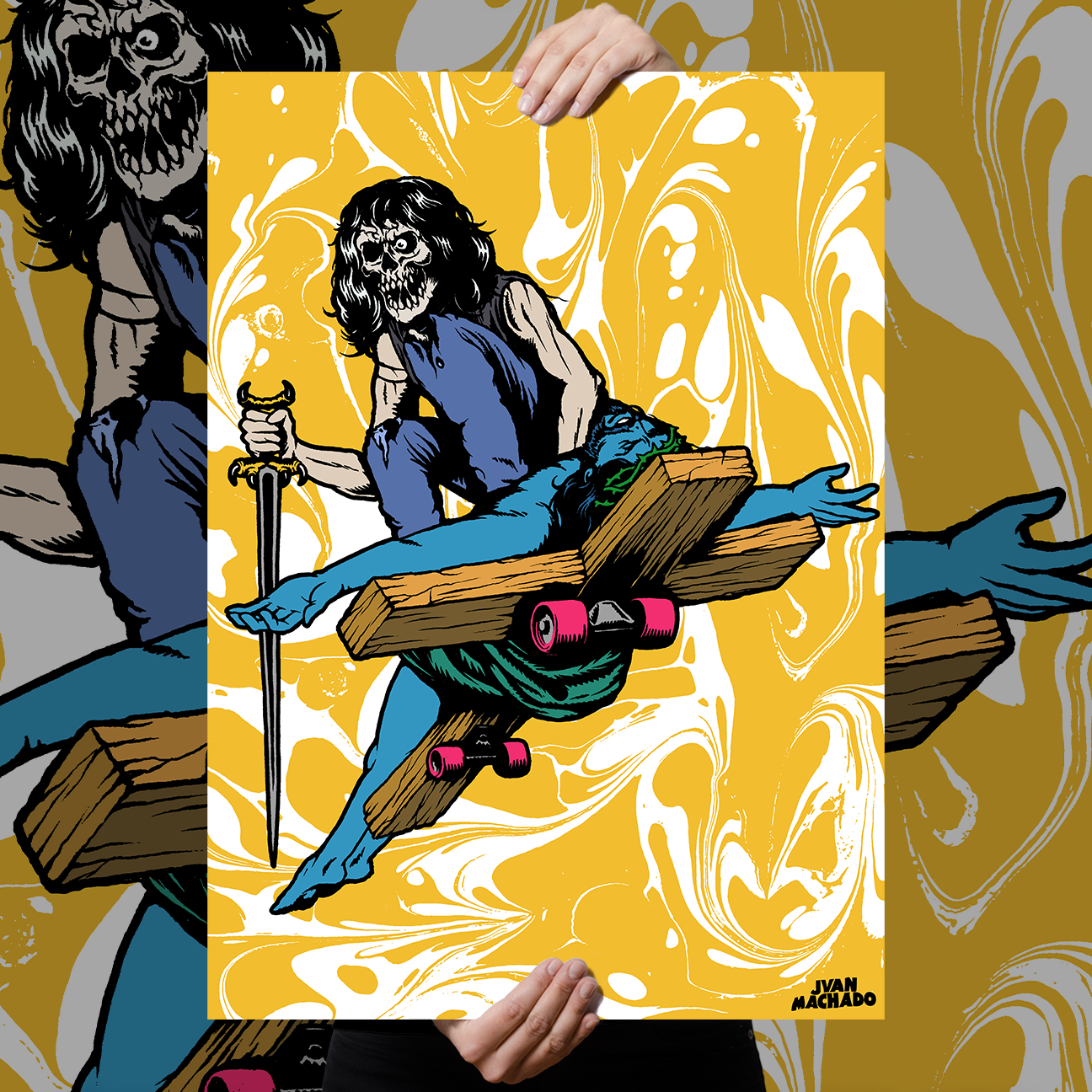 Juan Machado "God Hates Us All: Piss Edition" Giclee Print