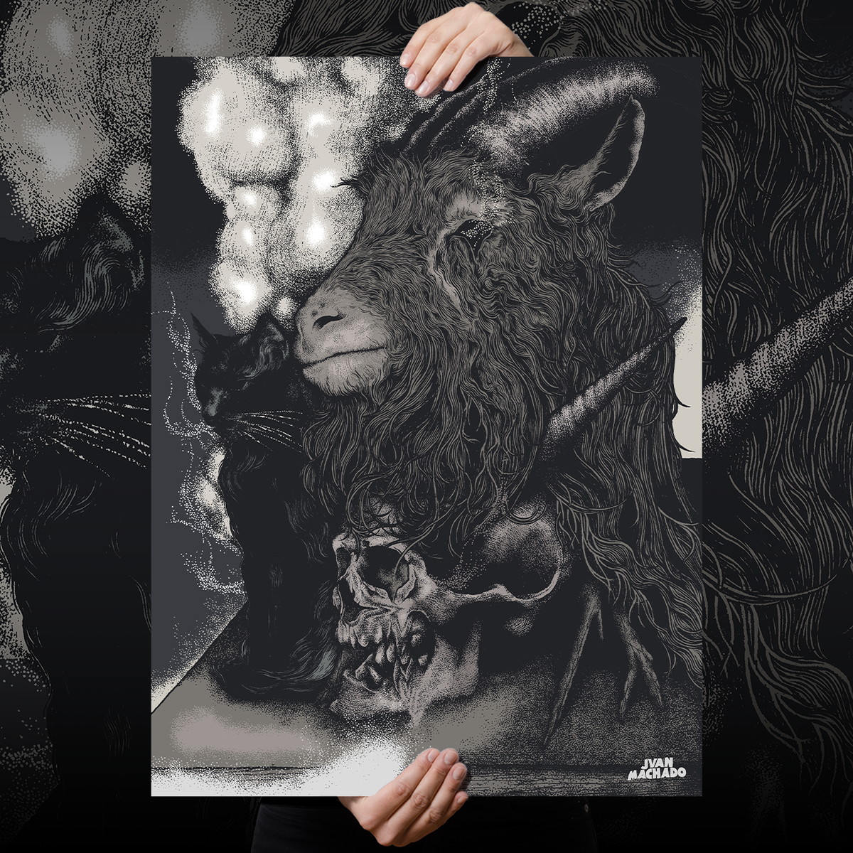 Juan Machado "Funeral: Grey" Giclee Print