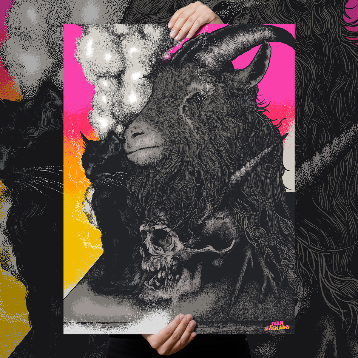 Juan Machado "Funeral: Color" Giclee Print
