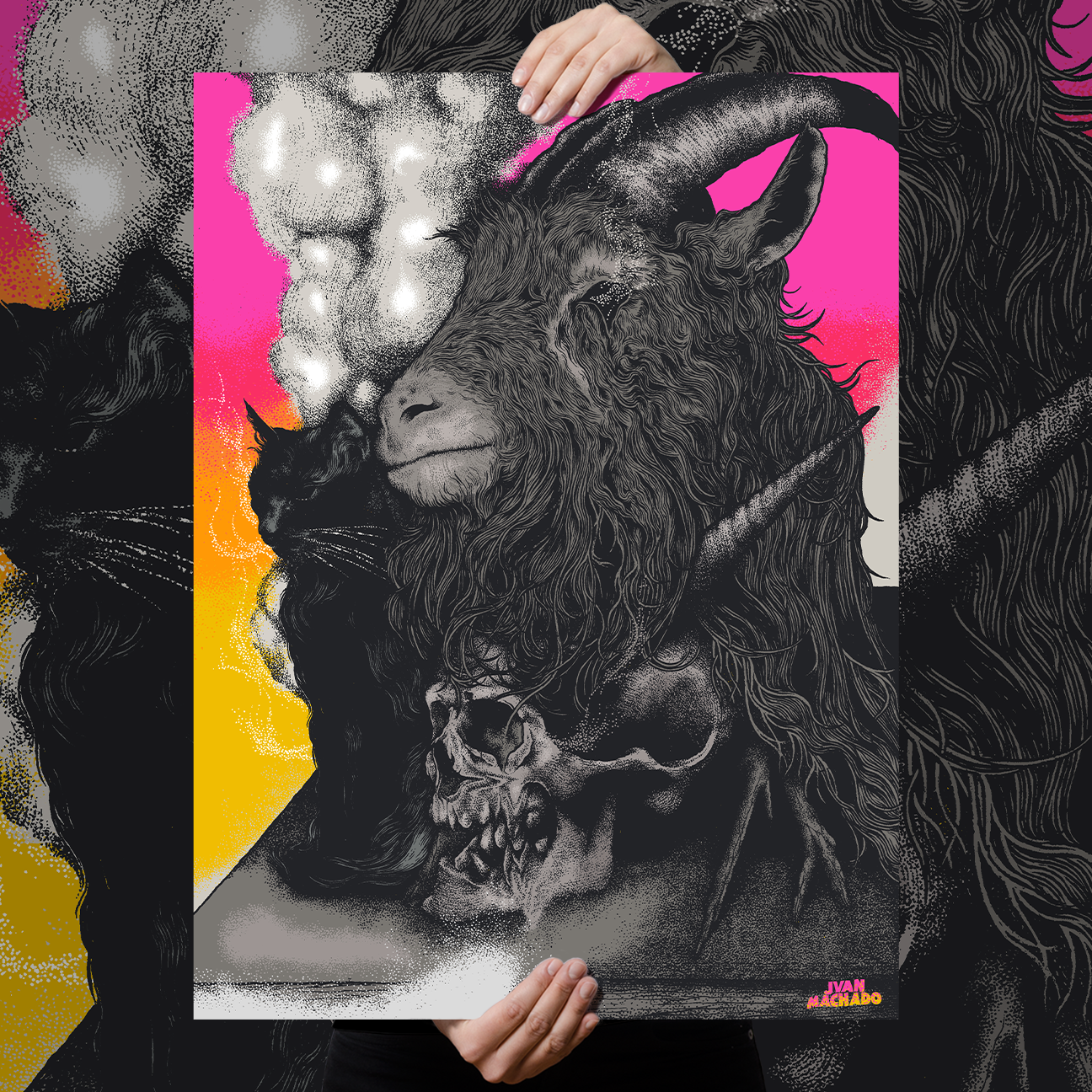 Juan Machado "Funeral: Color" Giclee Print