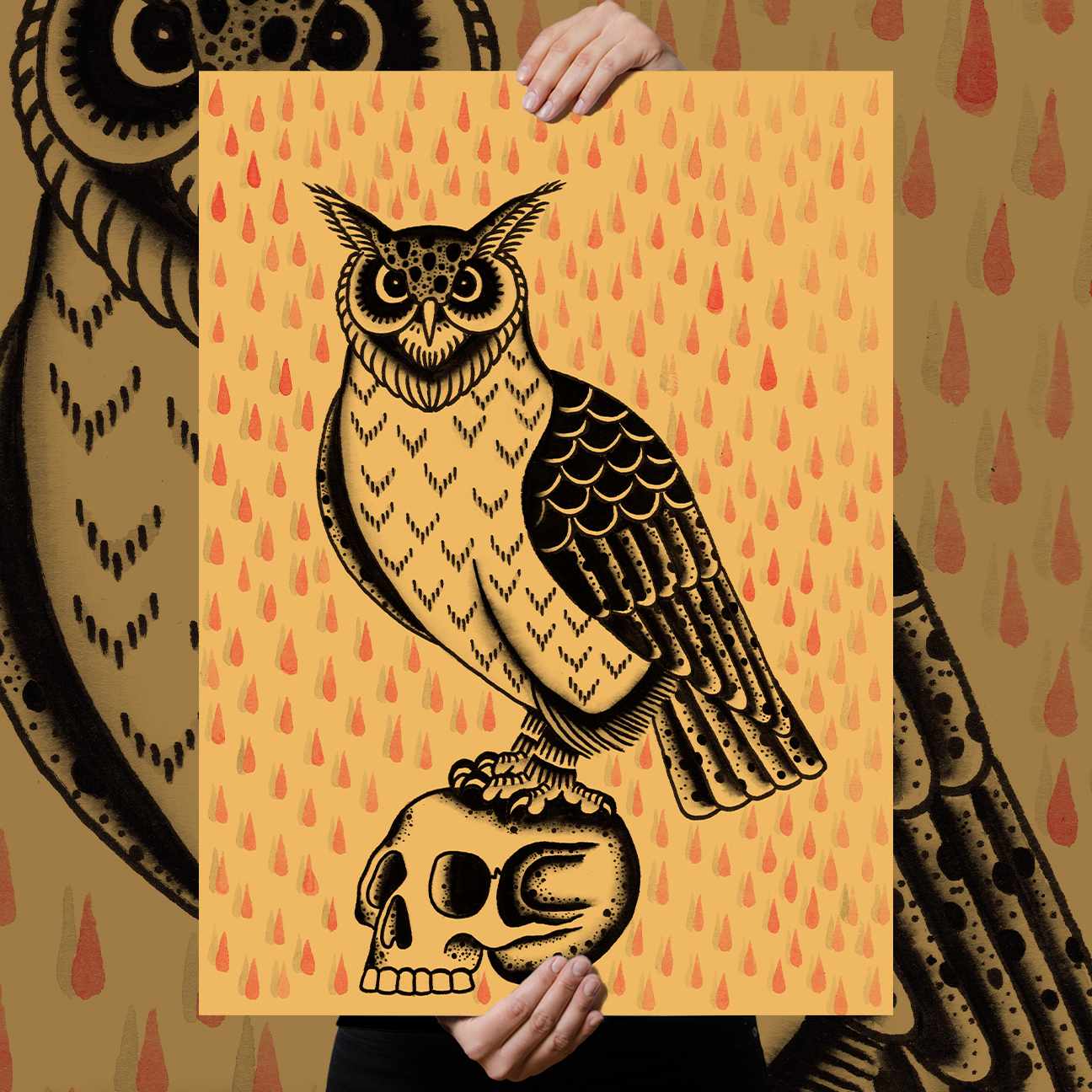 Marvin Nygaard "Owl & Skull: Day" Giclee Print