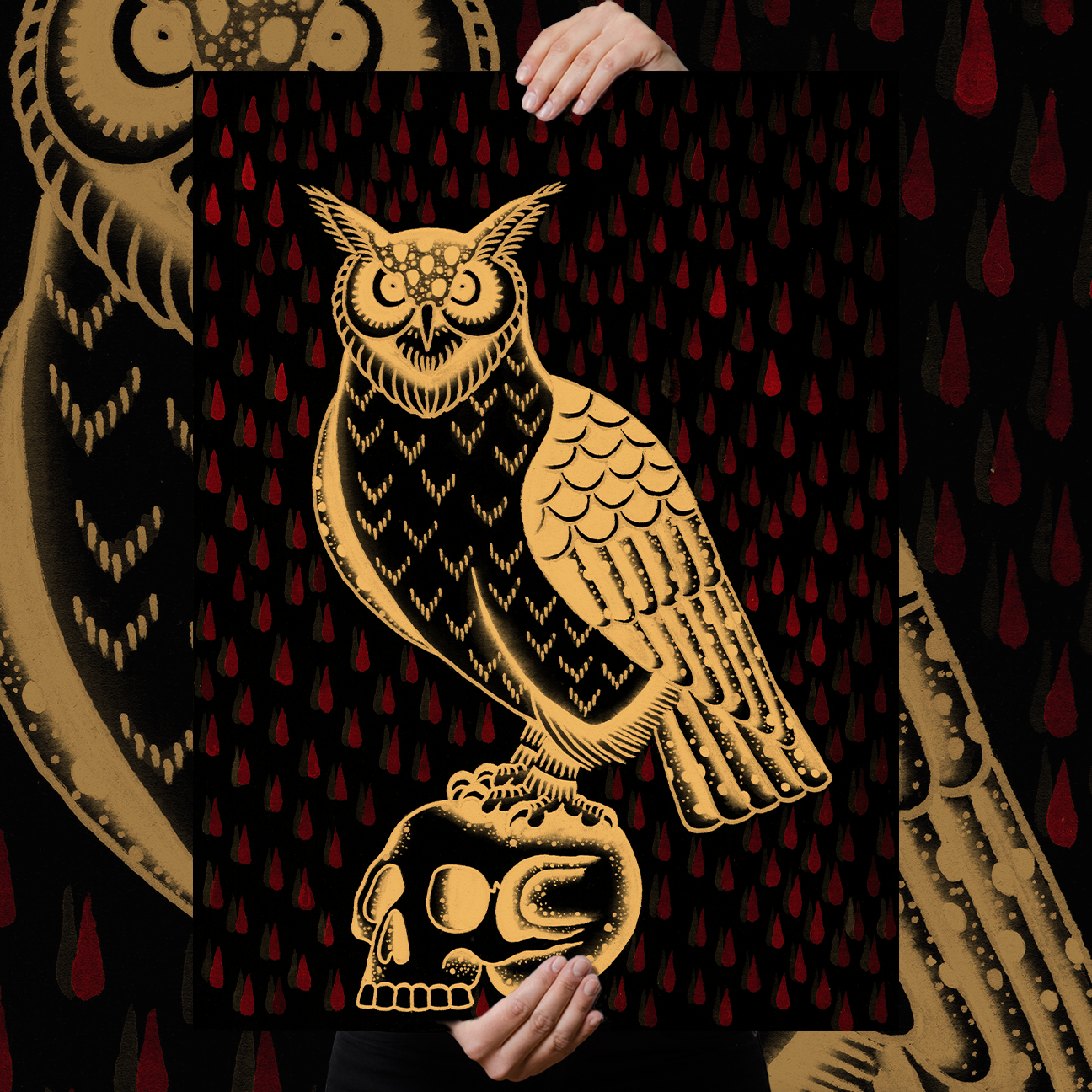 Marvin Nygaard "Owl & Skull: Night" Giclee Print