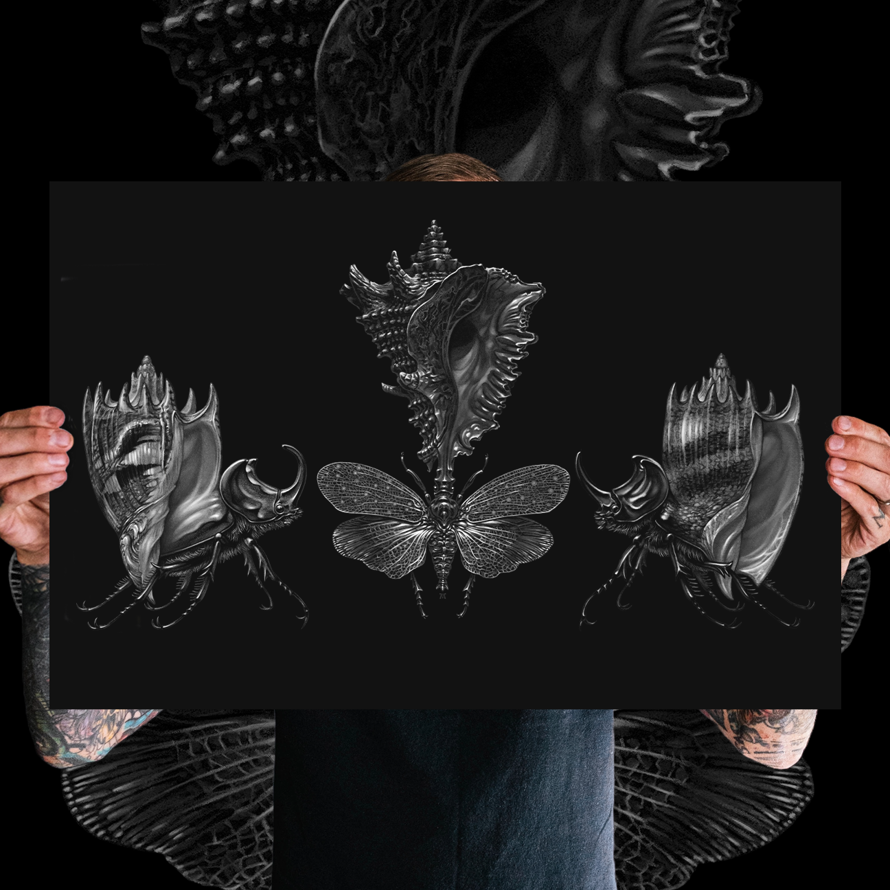 Marald Van Haasteren "March To The Sea: Black" Giclee Print