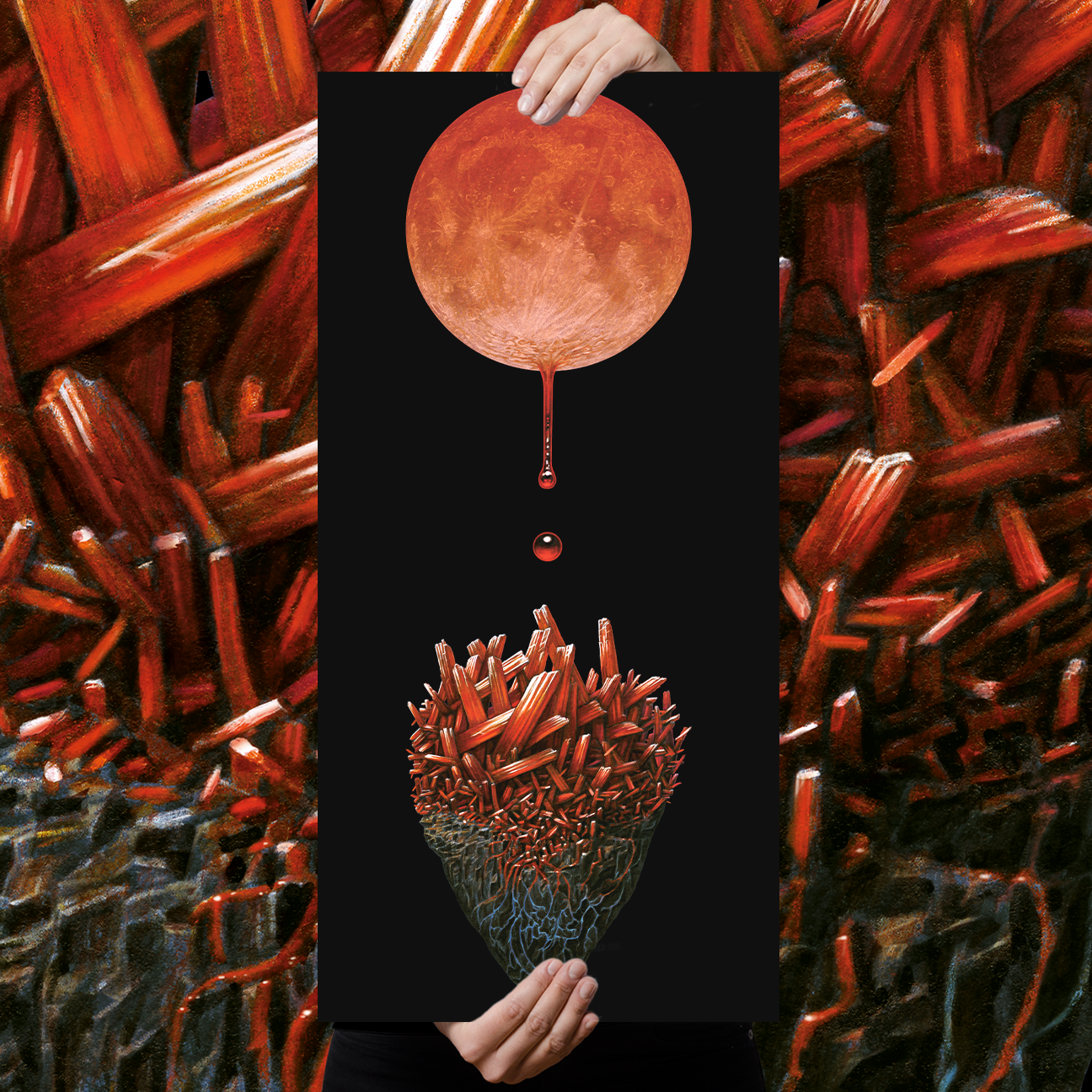 Marald Van Haasteren "Crimson Stone" Giclee Print