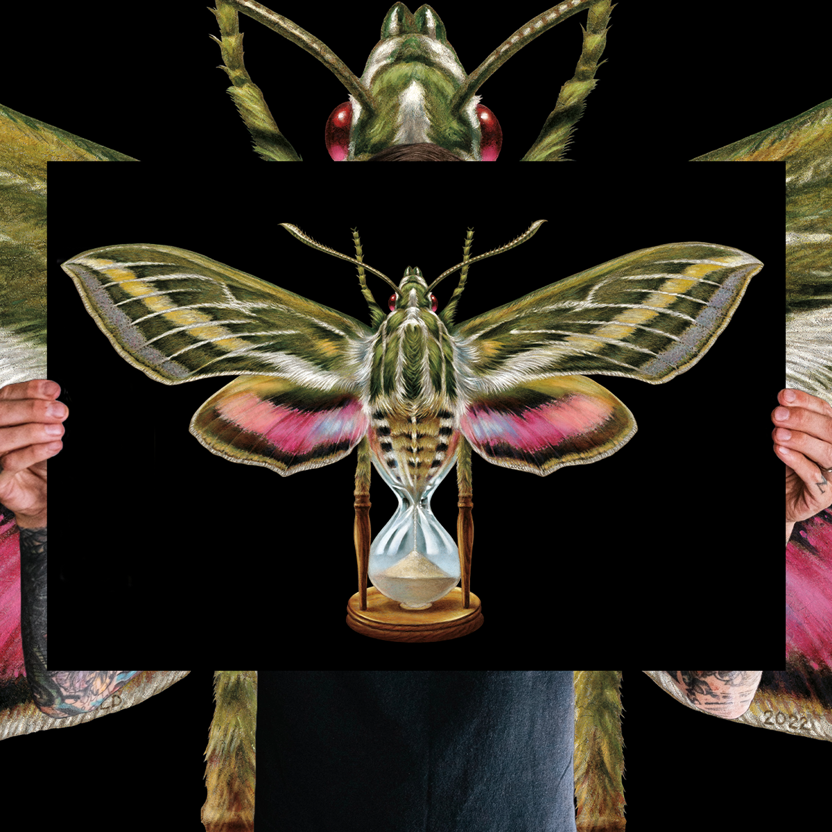 Marald Van Haasteren "16: Into Dust: Moth (Front)" Giclee Print