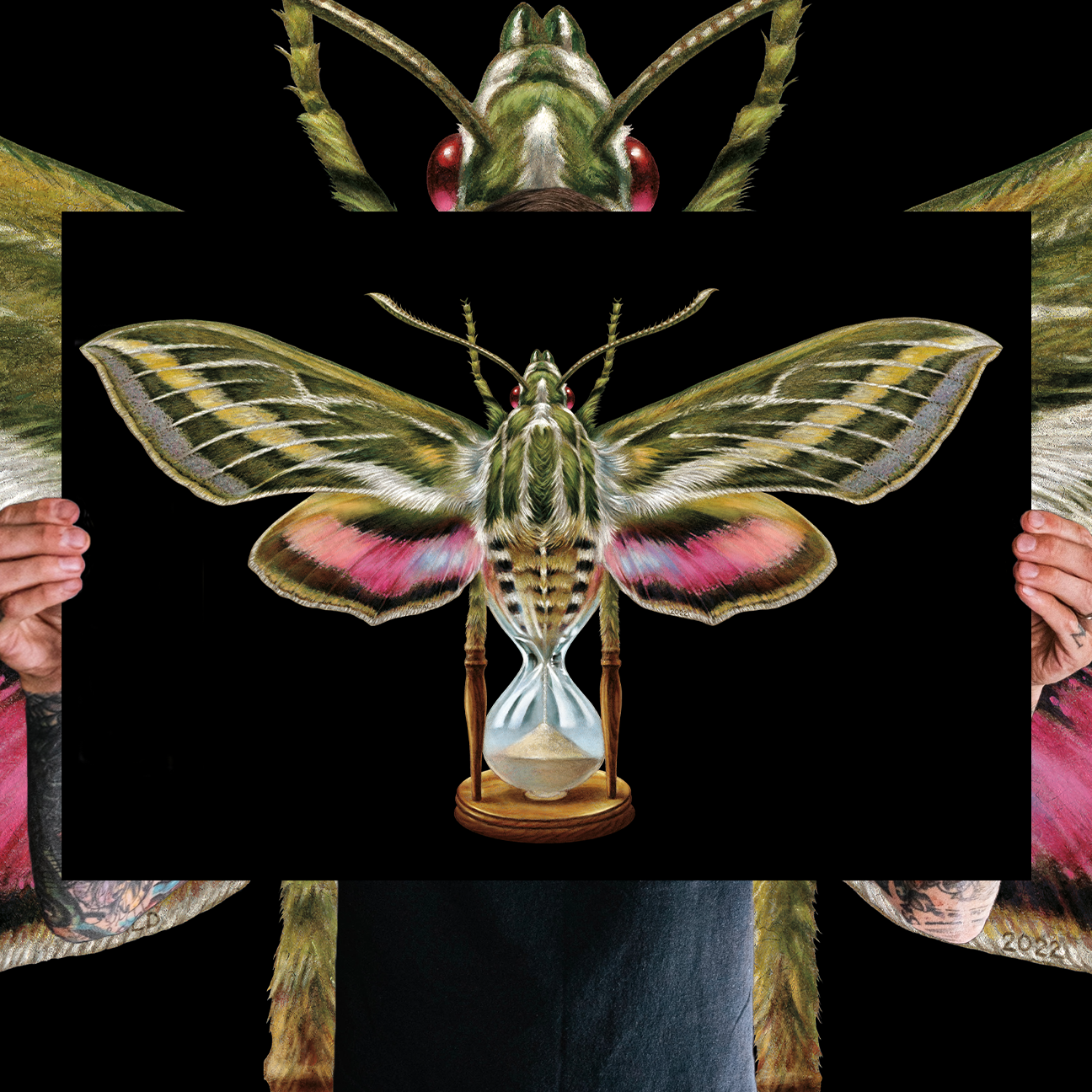 Marald Van Haasteren "16: Into Dust: Moth (Front)" Giclee Print