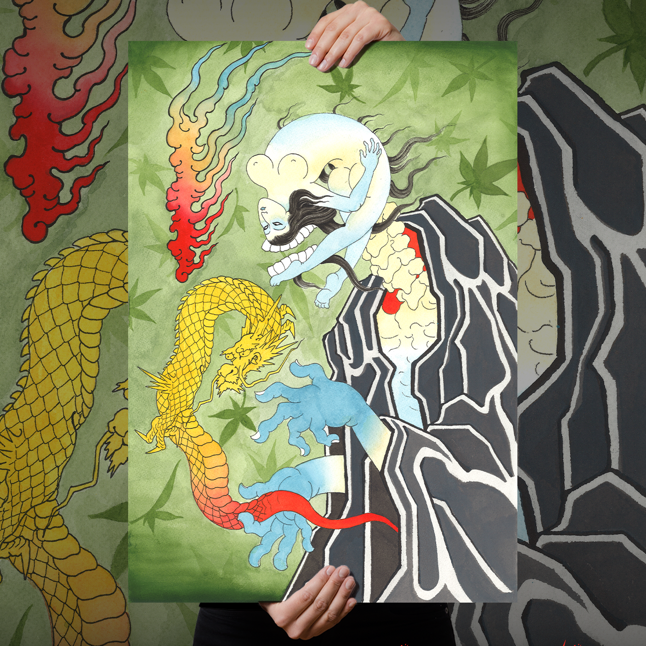 Marc Nava "Bent Back Ghost" Giclee Print