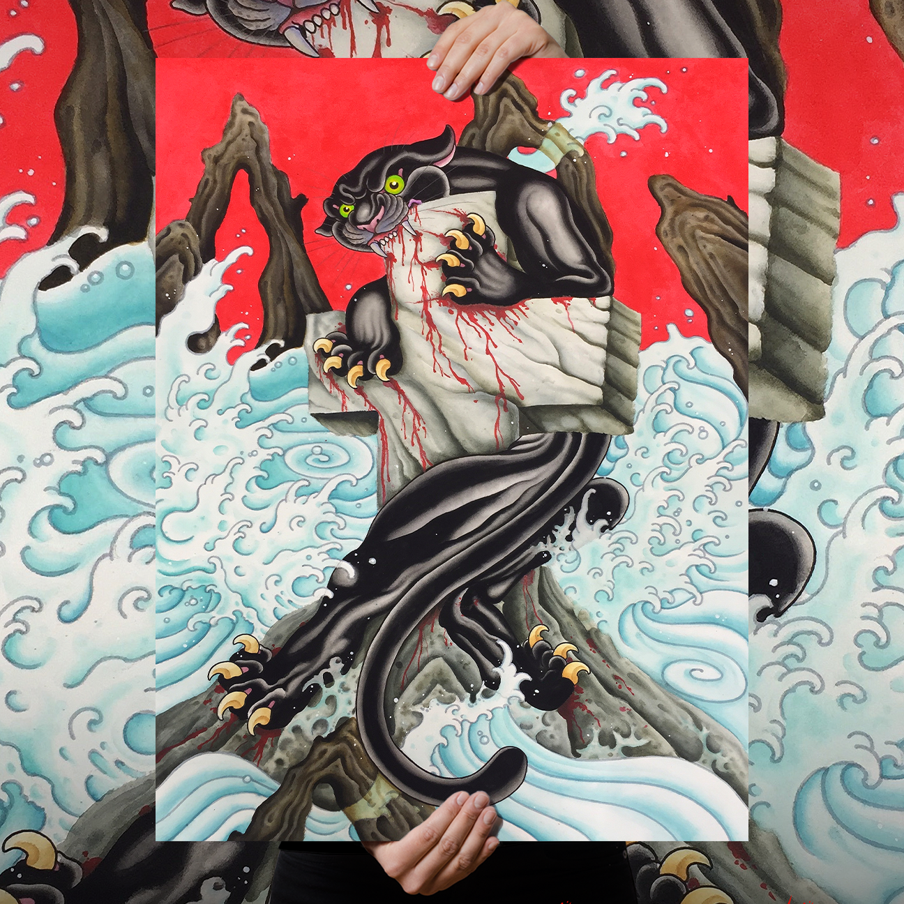 Marc Nava "Panther's Rock of Ages" Giclee Print