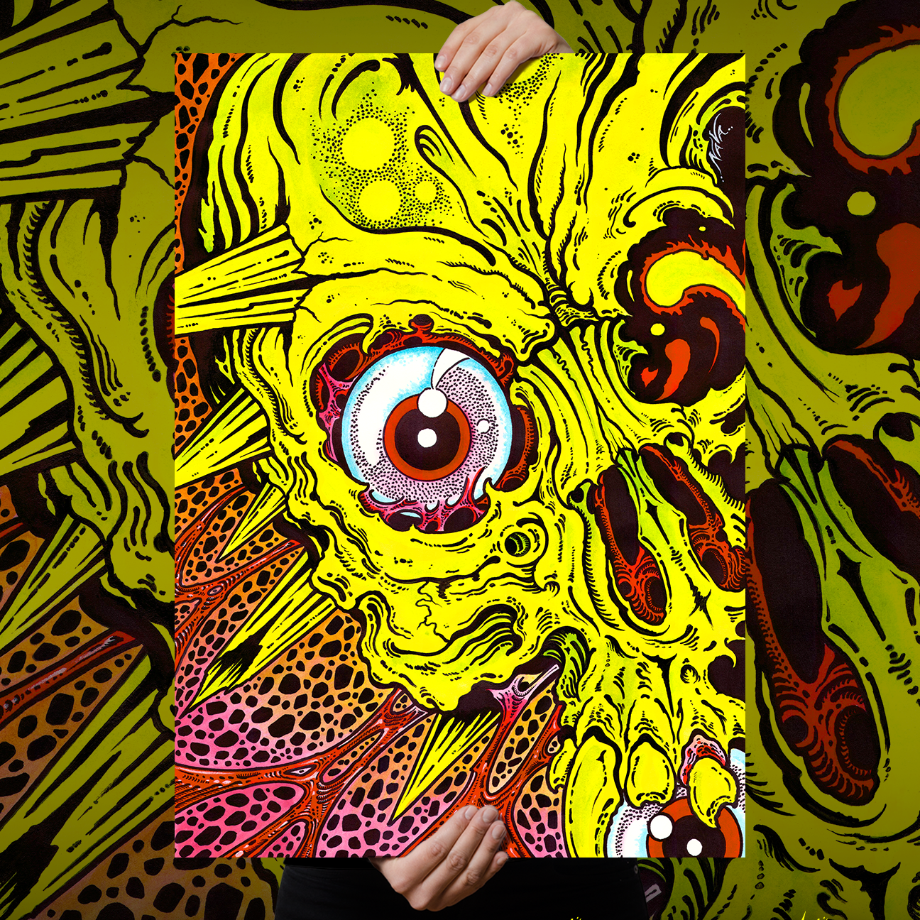 Marc Nava "Slime Skull" Giclee Print