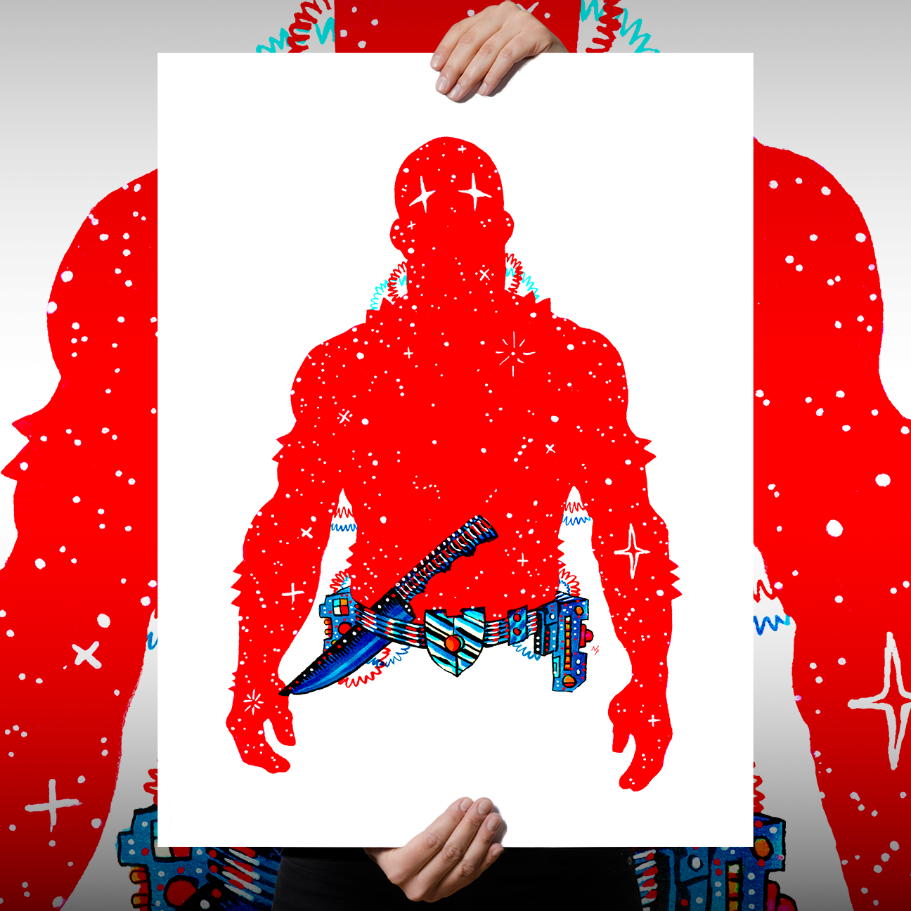 Nick Pyle "Red Star Mode" Giclee Print