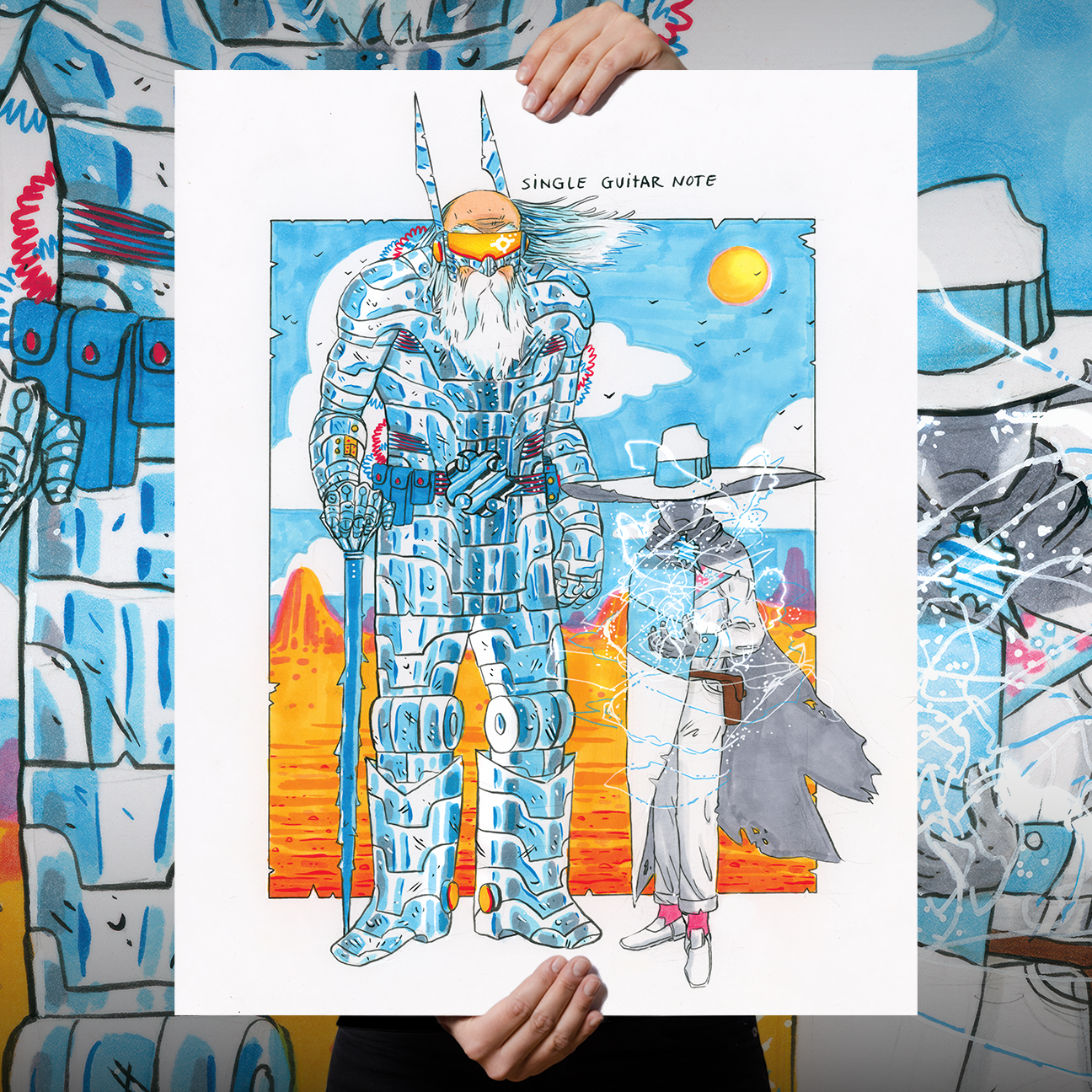 Nick Pyle "Single Guitar Note" Giclee Print