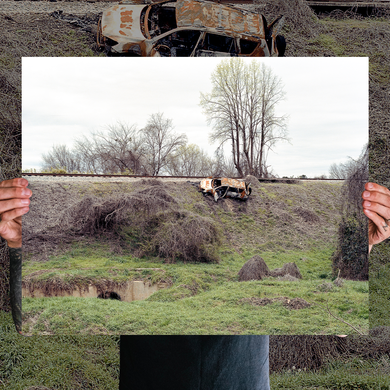 Reid Haithcock "Continual Disaster: Wreck On The Tracks" Giclee Print