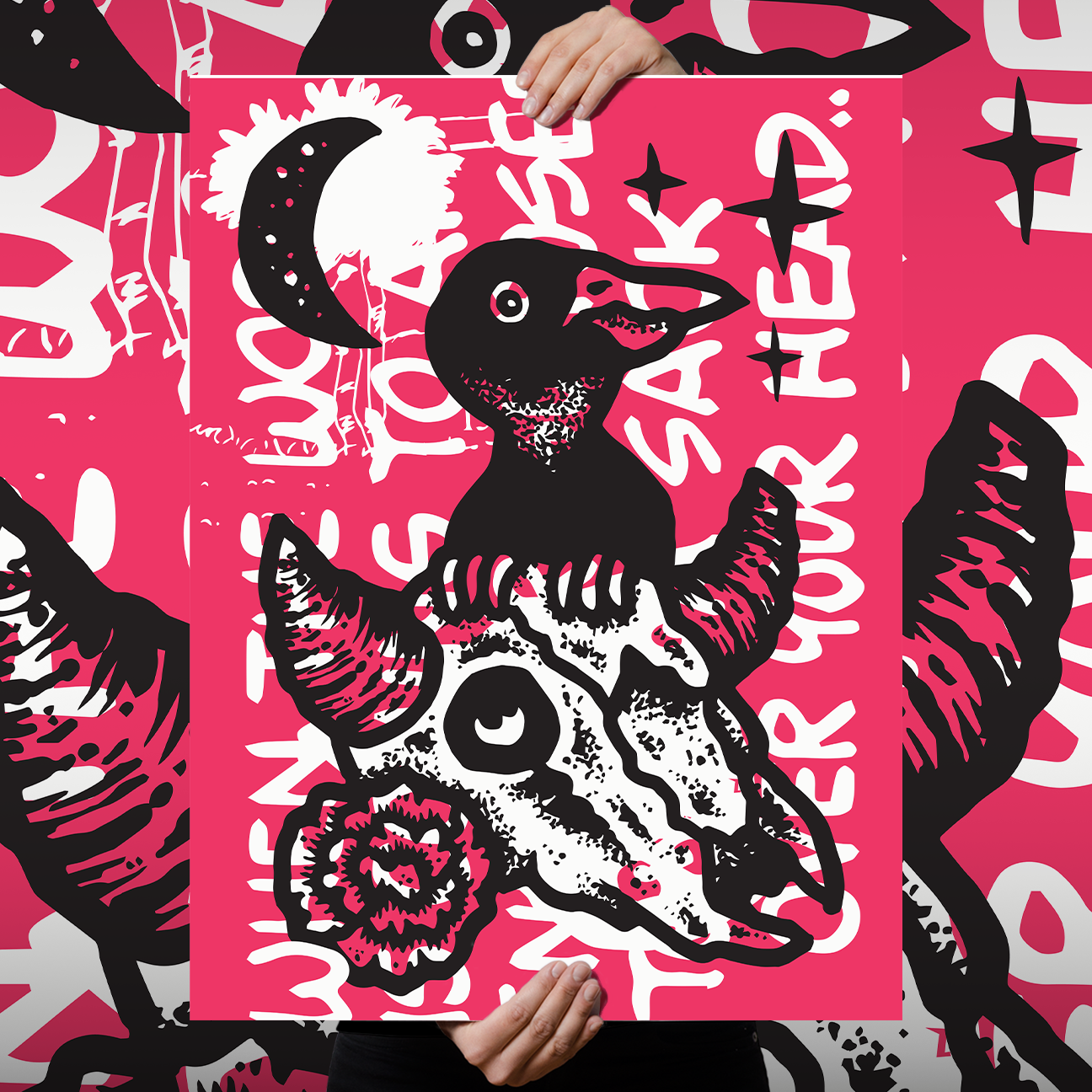 Michael Sieben "Bird and Rose" Giclee Print