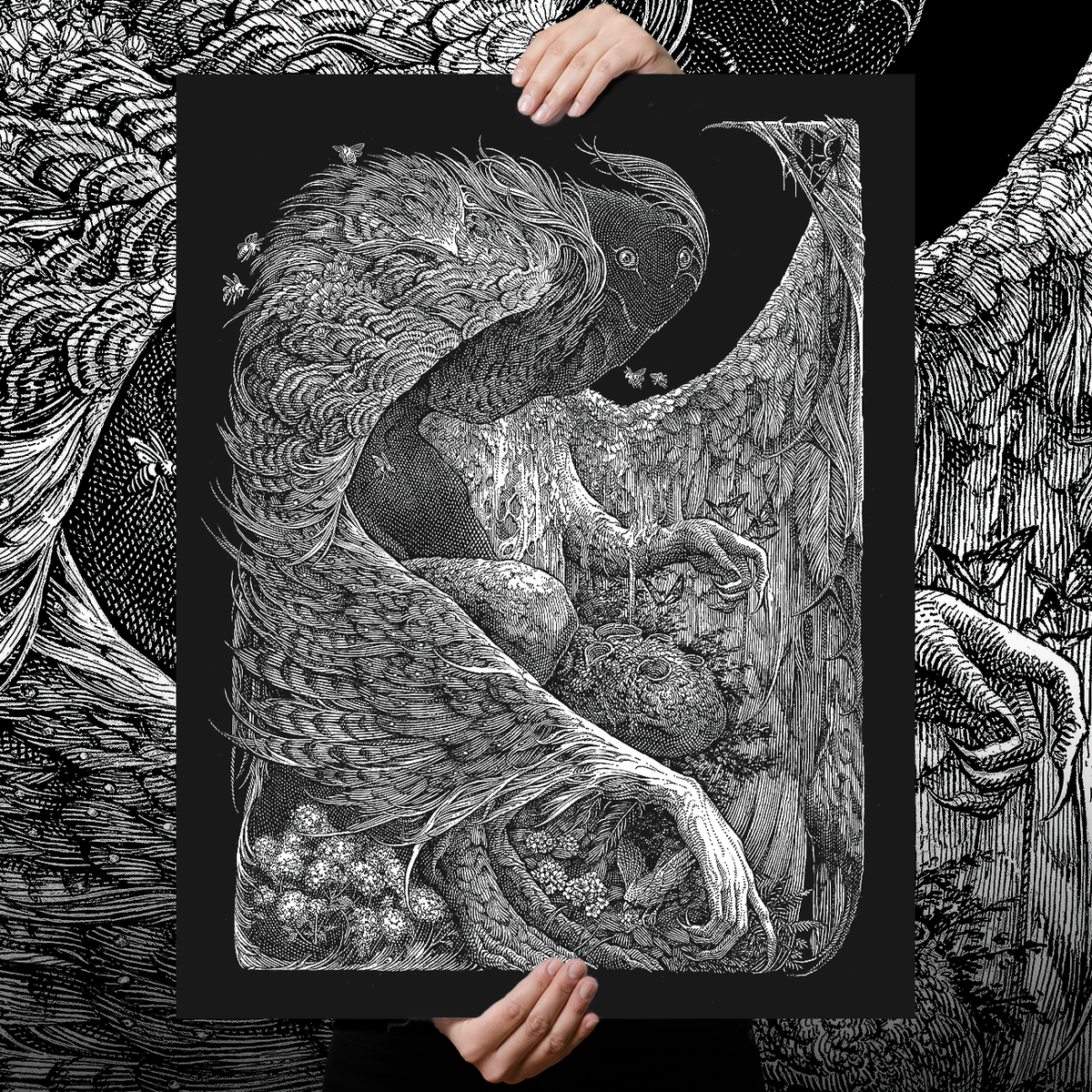Saprophial "The Mothman of West Virginia" Giclee Print