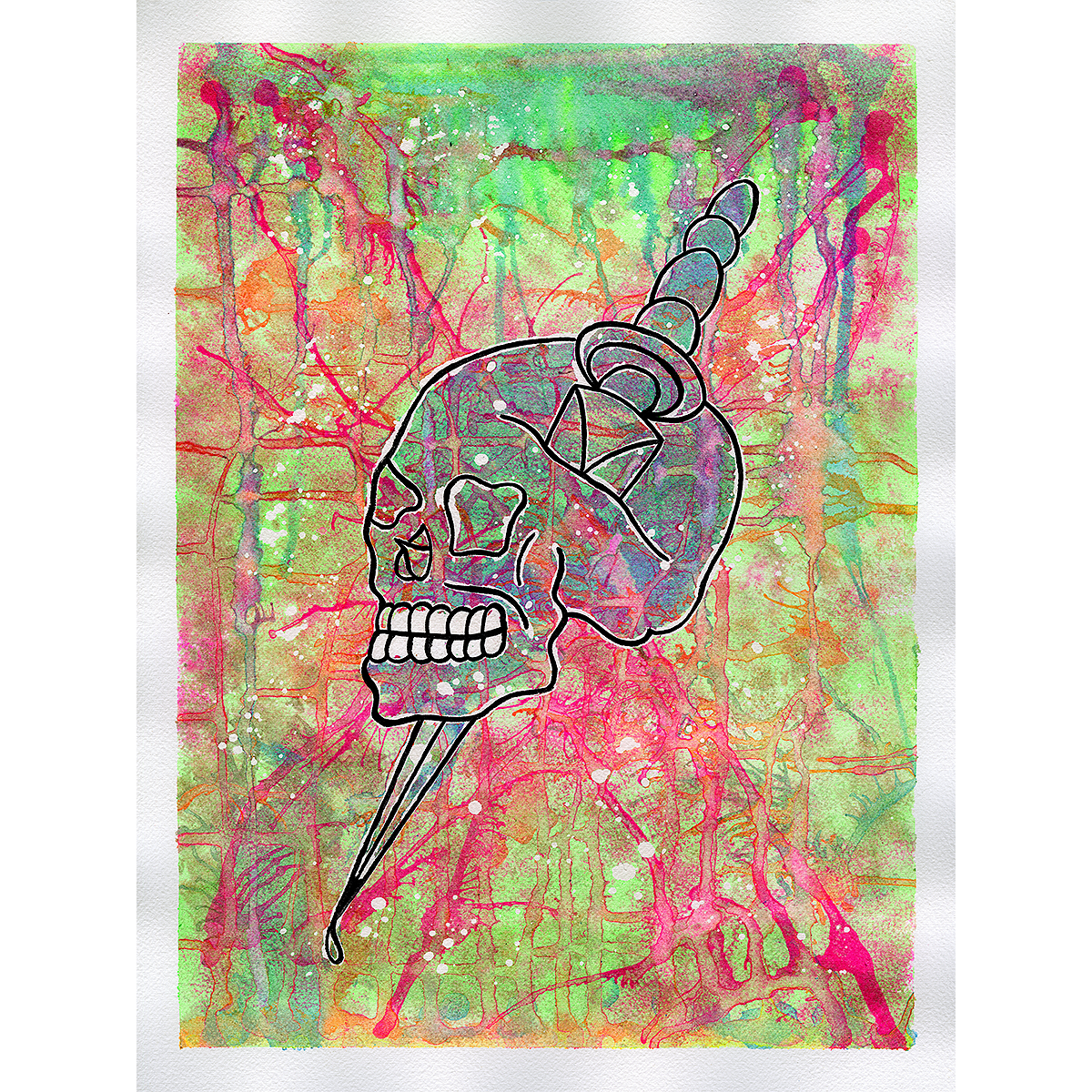 Sean Martin "Skull and Dagger" Original Painting